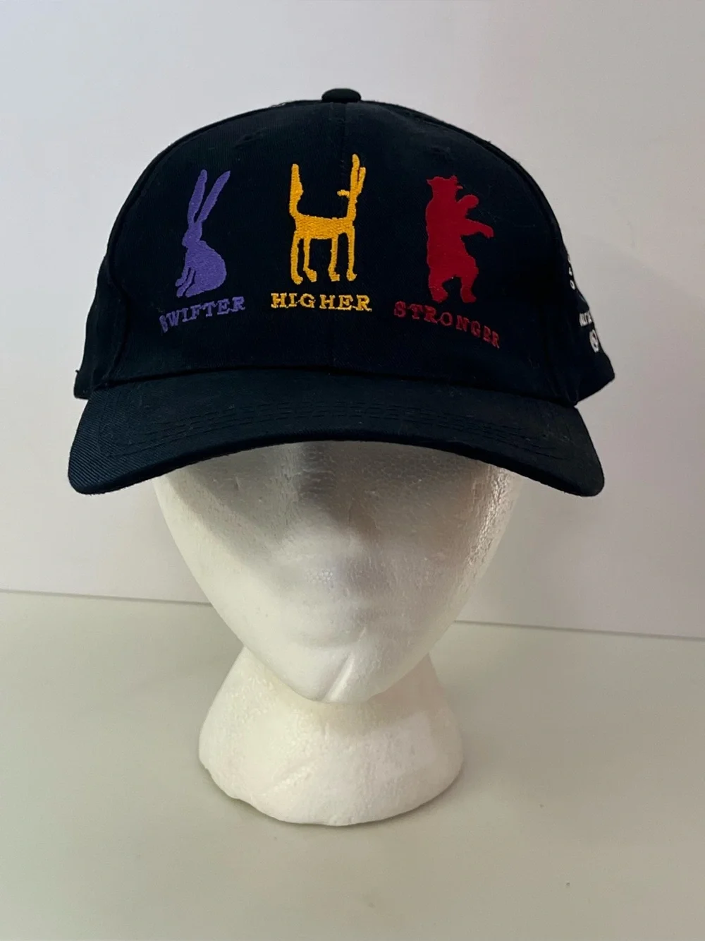 VTG 2002 Salt Lake City Winter Olympics Mascot Hat Black Snapback Embroidered